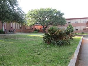 Old Blackburn Middle School courtyard 